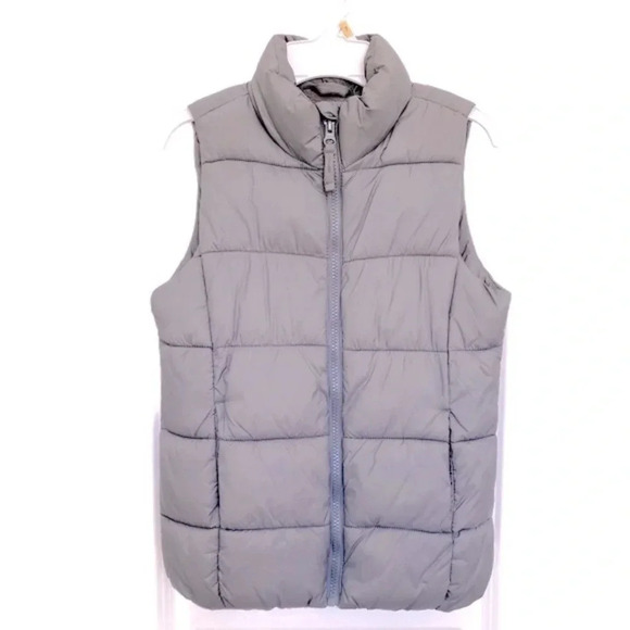 Old Navy Kid’s Dark Gray Quilted Puffer Vest Kids Medium - Picture 1 of 6